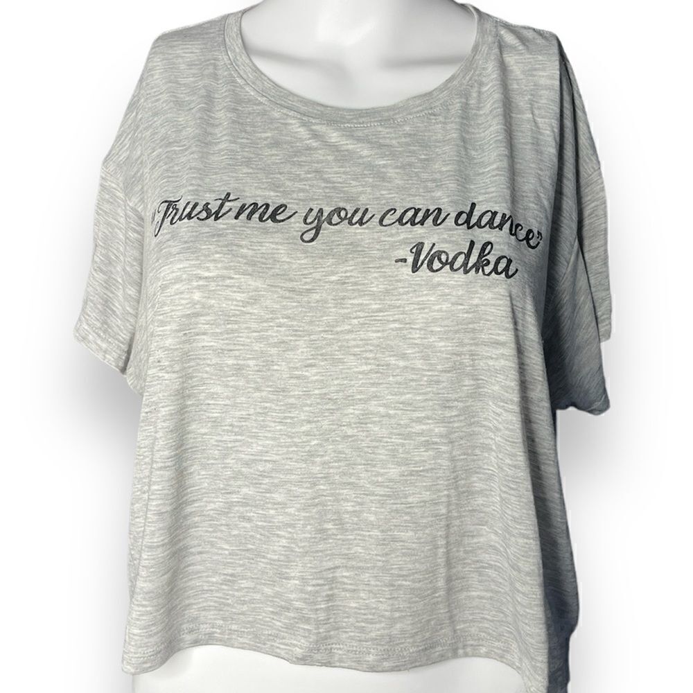 Chillionaire Trust me you can dance short sleeve cropped shirt Grey size XS